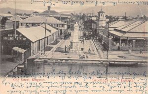 Kingston Jamaica King Street Coaling Station Vintage Postcard AA70415