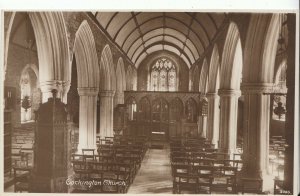 Devon Postcard - Interior of Cockington Church V2201