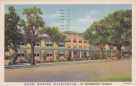 Florida Saint Petersburg Hotel Martha Washington 1955