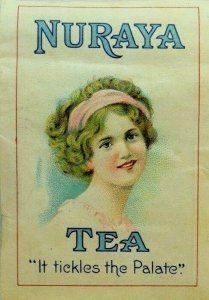 1880's-90's Nuraya Tea Ceylon & Indian Teas Lovely Young Lady P86