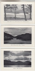 P2487, 3 different old white border postcard loch lomond scotland