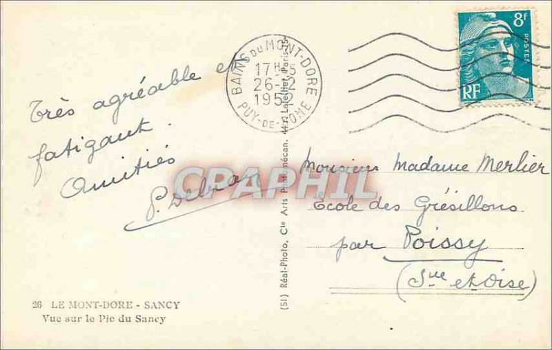 Modern Postcard Mont Dore Sancy Peak View Sancy