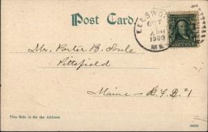 Ellsworth ME Log Jam Union River c1910 Postcard