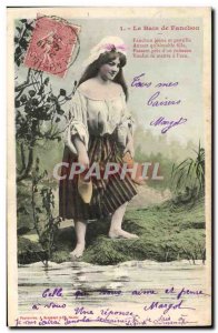 Old Postcard Fantaisie bath Fanchon