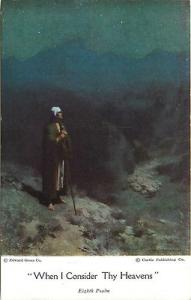 Vintage Postcard: Religious, Bible Verse Psalm 8, Shepher...