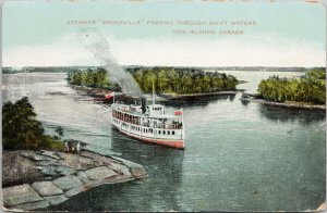 Steamer 'Brockville' 1000 Islands Ontario Nerlich Postcard F33