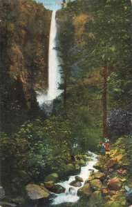 CALIFORNIA~YOSEMITE VALLEY WATERFALL~ROSIN PUBLISHED  POSTCARD