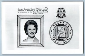c1950's Gorge Lurlee Burns Governor Of Alabama Political RPPC Photo Postcard