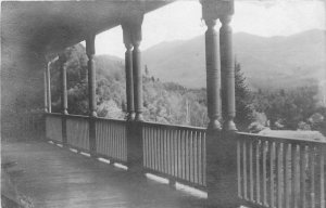 c1910 Lake Placid New York south Porch Forest View House RPPC Postcard 26-699