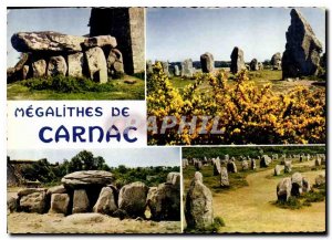 Postcard Modern Brittany in Carnac Colors Celebre its Menec alignments and Ke...