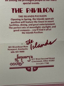 Vintage 80s The Islands Restaurant Menu w/ Wine Menu Cincinnati Ohio