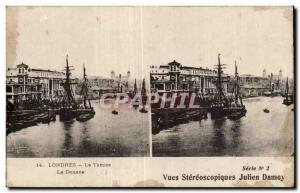 Stereoscopic Card - London - London - The Thames - The Customs - Julien Damoy...