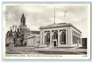 1909 Elm Street, Institution of Savings, Springfield Massachusetts MA Postcard 