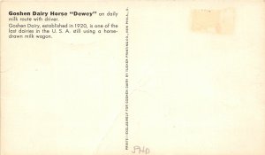 G34/ New Philadelphia Ohio Postcard Chrome Goshen Dairy Wagon Delivery Dewey