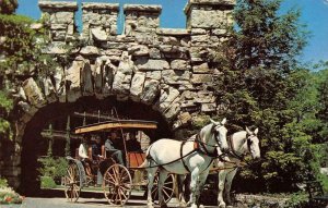 NEW PALTZ New York NY ~ LAKE MOHONK MOUNTAIN HOUSE~Horse Drawn Carriage ROADSIDE