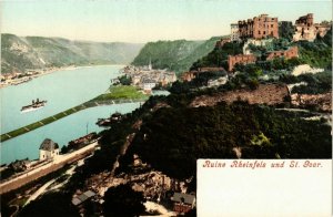 CPA AK Saint Goar Ruine Rheinfels und St.Goar GERMANY (890116)