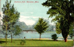 Massachusetts Worcester Scene In Institute Park Park 1908
