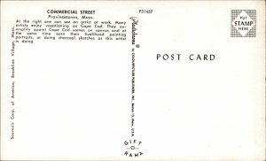 Provincetown Massachusetts MA Cape Cod Truck Bicycle Street Scene Vintage PC