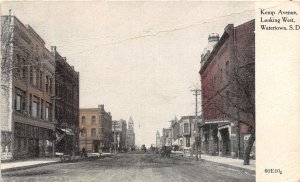 J53/ Watertown South Dakota Postcard c1910 Kemp Avenue West Stores 323