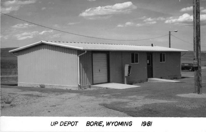 Borie Wyoming Train Station Depot Real Photo Antique Postcard J51656