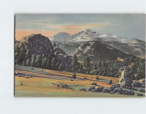 Postcard Longs Peak From Estes Park, Colorado