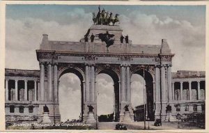 Belgium Bruxelles Monument du Cinquantenaire Real Photo