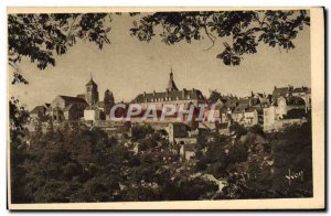 Old Postcard Avallon City View Du Plateau Des Chaumes