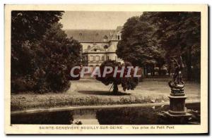 Old Postcard Sainte Genevieve Neuilly Sur Seine Vue Prize Du Petit Pont