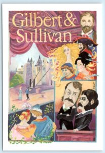 GILBERT & SULLIVAN ~ 100th Anniversary JANE HART Artist Signed 4x6 Postcard