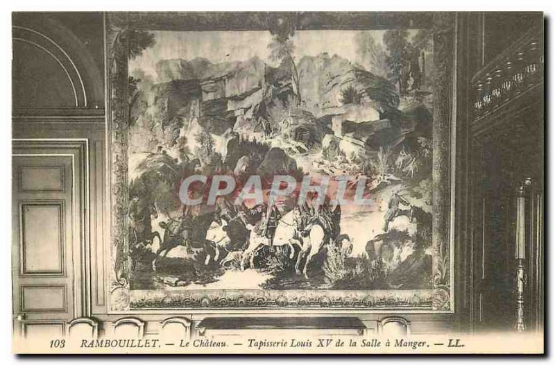 Old Postcard Rambouillet Chateau Tapestry Louis XV of the Dining Room
