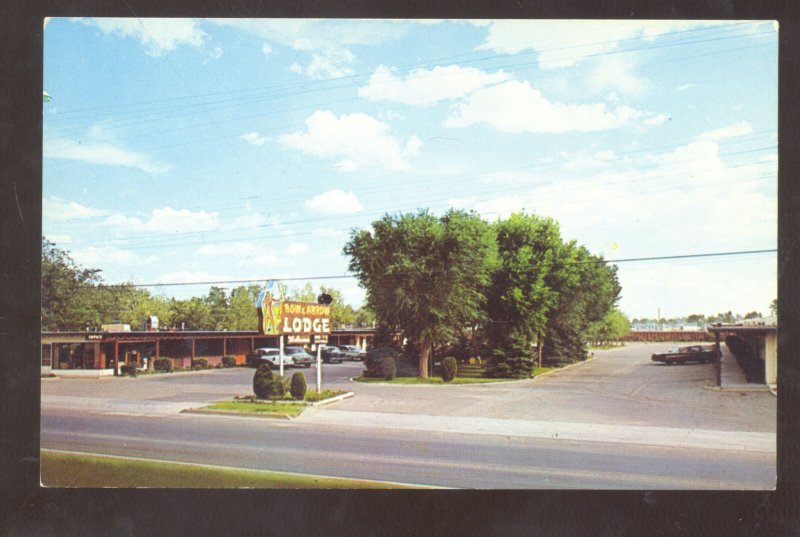 ALBUQUERQUE NEW MEXICO ROUTE 66 BOW & ARROW LODGE OLD ADVERTISING POSTCARD