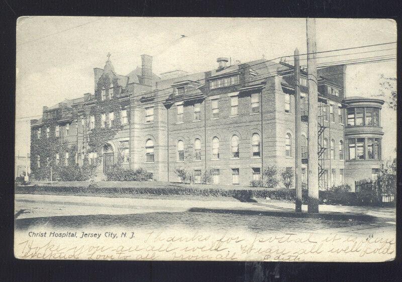 JERSEY CITY NEW JERSEY CHRIST HOSPITAL VINTAGE POSTCARD HIGHTSTOWN N.J 1906