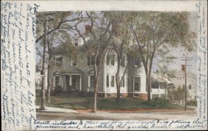 Lynn Massachusetts Cancel Beautiful Home c1910 Tinted Real Photo Postcard
