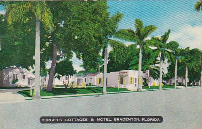 Florida Bradenton Burger's Cottages & Motel 1954