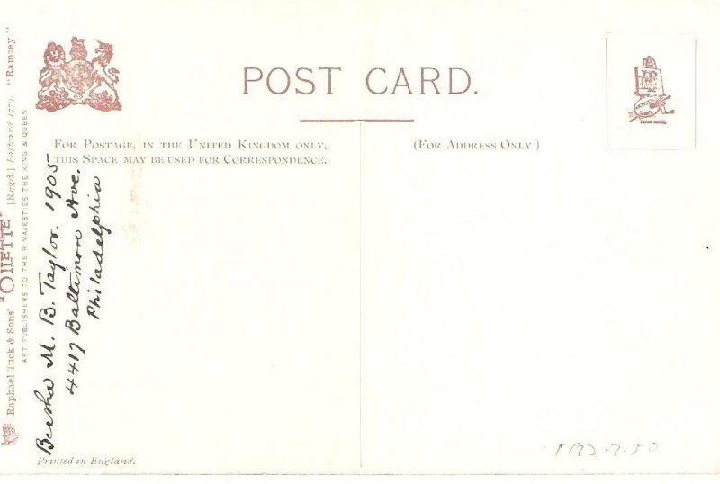 Lot of five (5) Tuck Oillette Postcards, different series and subjects