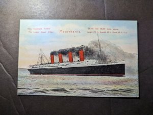 Mint England Ship Postcard Cunard Line RMS Mauretania