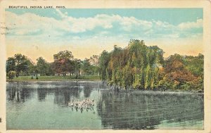 INDIAN LAKE OHIO OH~BEAUTIFUL VIEW~1922 ANTIQUE VINTAGE POSTCARD