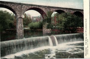 Tall Bridge Over Wissahickon Creek Philadelphia PA Vintage Postcard T16