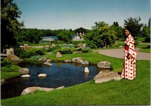 Canada Alberta Lethbridge Authentic Japanese Garden & Japanese Lady