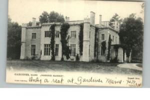Tuck Gardiner ME Mansion c1910 Postcard