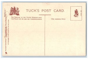 1922 Peterborough Town Hall and Parish Church Silverette Tuck Art Postcard