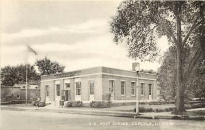 1930s Printed Postcard; US Post Office, Carlyle IL Clinton County Unposted