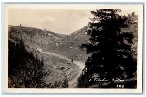 Telephone Canyon Wyoming WY Postcard RPPC Photo View Of Lincoln Highway c1930's