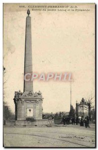 Old Postcard Clermont Ferrand Entree du Jardin Lecoq and the Pyramid