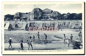 Old Postcard Royan Casino Municipal and the corner of the Grande Conche