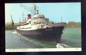 f2269 - French SNCF Ferry - Cote D'Azur in Folkestone Harbour - postcard
