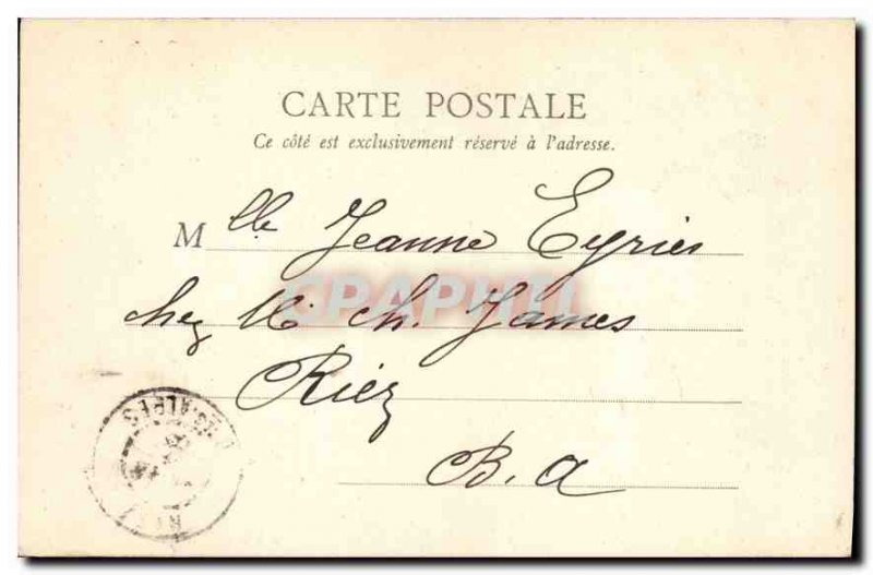 Old Postcard Paris Louvre Museum