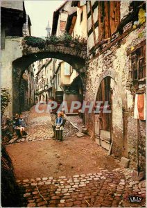 Modern Postcard Riquewihr Haut Rhin Street of the Jews