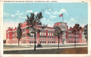 Walkersville Ontario Canada Collegiate Institute Antique Postcard J52831