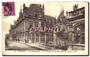 Old Postcard The Benedictine Fecamp The Facade Of The Street